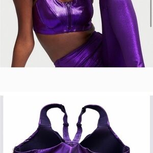 Victoria's Secret shimmering Purple leggings and Bra Set